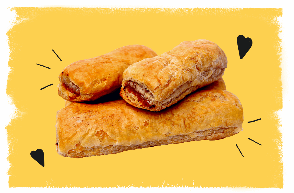 Two sausage rolls only £1.30