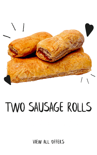 Two sausage rolls only £1.30